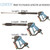 GDHXW Adjustable High Power Pressure Washer Gun with Swivel,with 2 Extension Wand 5 Nozzle10 O-Rings Thread Adapter 5000 PSI For Pressure Washer