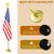 SCZS Indoor Flag Pole Kit - Telescoping 6FT-8FT Flag Pole with Base, 3x5 FT American Flag, Eagle Topper, Gold Braided Cord Tassel - Glod Flagpole and Stand, for Office School City Hall(1Pack)