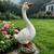 FOREVJHMM Porch Goose Statue Outdoor 20" Large White Porch Goose Garden Decor,Goose Sculpture for Lawn,Patio,Balcony,Yard Ornament,Cute Resin Goose Figurine Gifts for Mom Grandma Women