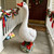 FOREVJHMM Porch Goose Statue Outdoor 20" Large White Porch Goose Garden Decor,Goose Sculpture for Lawn,Patio,Balcony,Yard Ornament,Cute Resin Goose Figurine Gifts for Mom Grandma Women