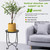 Fashion&cool Outdoor Side Tables for Small Space, 2 Pack Patio Side Table, Weather Resistant Metal Small Round Outdoor Side Table for Patio Yard Porch Balcony Garden Bedside, Plant Stand