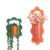 AimtoHome Metal Wall Planters Set of 2, Retro Wavy-Edge Hanging Vases - Orange & Green Red Iron Wall-Mounted Planters for Indoor Plants, Flowers & Home Decor (Living Room, Bedroom, Bathroom)