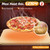 GOFOWRK Pizza Stone 5 PCS Set, 15 x 12" Large Rectangle Pizza Stone Set for Oven and Grill with Metal Pizza Peels & Cutter Rocker, 0.6'' Thickened Stone Pizza Pan, Baking Stone for Pizza, Bread