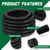Wocloer Pond Tubing 1-1/2” × 20 Feet Black Flexible PVC Pond Hose,Garden Pond PVC Tube - Reinforced, Kink-Resistant Tubing for Pumps, Fountains & Waterfalls, with 4 Clamps,1-1/2" Dia