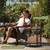 LEJANEOYE Outdoor Coffee Table,2-Tier Bamboo Adirondack Outdoor Side Table