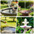 NFESOLAR 6.5W Solar Fountain Pump with 3600mAh Battery, Solar Water Fountain & Pond Filter Box kit, 3.94FT Tubing, 8 Nozzles, Dry-Run Protection Water Pump for Small Ponds, Bird Baths & Garden