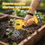 Muylux 20V Cordless Tiller Cultivator for Gardening, Electric Garden Tiller with Battery & Charger, Garden Rototiller for Lawn Gardening Soil Cultivation, 2 Batteries