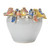 Creative Co-Op Stoneware Planter with Birds on Rim, Reactive Glaze