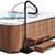 55"-62" Hot Tub Handrail Side Safety Rail, 360° Swivel Spa Grab Bar
