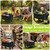 Wagons Carts Foldable, Collapsible Wagon with Wheels, Folding Wagons carts for Camp Sports Garden, Portable Utility Outdoor Wagon with 360lbs, Garden Cart for Groceries, Two Cup Holder, Black