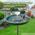 Yiabivo Solar Powered Bird Bath with Fountains for Hummingbirds,Stable Stylish Design with 5-Prong Base Stake Plastic Bird Bath for Outside Lawn Patio Yard Garden
