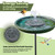 Yiabivo Solar Powered Bird Bath with Fountains for Hummingbirds,Stable Stylish Design with 5-Prong Base Stake Plastic Bird Bath for Outside Lawn Patio Yard Garden