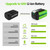 Qwenoer [Upgrade BMS 40V 6.0Ah Lithium Battery Replacement for GreenWorks 40V Battery 29482 BAF724 BAF725 29472 29462 BAF704 BAF705 BAF721 BAF722 Replace for GreenWorks 40V G-MAX Batteries
