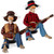 Halloween Animatronics Banjo Skeletons Duo Decorations, Animated Skull with Sound Activated Funny Voice Light Up Eyes, Playing Musical Plug-in Powered Halloween Prop Decor for Indoor Outdoor Yard Lawn