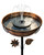 OUISJYER Metal Bird Bath with Solar Fountain, LED Lights & Battery Backup