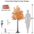 6FT Artificial Lighted Maple Tree, 120LED Warm White, Fall Tree Decorations for Indoor & Outdoor, Autumn Harvest, Orange