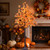 6FT Artificial Lighted Maple Tree, 120LED Warm White, Fall Tree Decorations for Indoor & Outdoor, Autumn Harvest, Orange