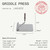 Made In Cookware - Stainless Steel Grill Press - Removable Leather Handle Cover - Crafted in Sweden