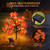 Lmtocs 4 Packs Solar Fall Thanksgiving Decorations Outdoor, 80LED Maple Leaf Pumpkin Fall Lights for Outdoor Fall Decorations, Waterproof Thanksgiving Lights for Yard, Pathway Harvest Decor