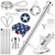 American Flag with Flag Pole Kit for Outside House, 6 Ft Metal Flagpole Kit & 3x5 American Flag Embroidered Star US Flag and Pole for House Porch Wall & 1" Flag Pole Bracket & 360° Flag Spinner Rings