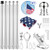 American Flag with Flag Pole Kit for Outside House, 6 Ft Metal Flagpole Kit & 3x5 American Flag Embroidered Star US Flag and Pole for House Porch Wall & 1" Flag Pole Bracket & 360° Flag Spinner Rings