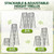 Heavy Duty 2 Pack 50"x17" Adjustable A-Frame Trellis for Climbing Plants Outdoor, Metal Rust-Proof Garden Trellis, Dense Grid Climbing Frame Trellis for Raised Beds, Cucumber, Tomatoes Outdoor