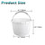 2 Pack 8" Skimmer Basket Stainless Steel Handle Rubber Grip Built in Weight