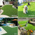 Boshuele 0.8 Inch Grass Height Artificial Grass 3FT x 10FT Customizable Flame Retardant UV Resistant Synthetic Grass Green Fake Turf Carpet