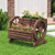 Wooden Wagon Planter Cute Garden Flower Pots Cart with wheels, Outdoor Decoration decor Indoor, Drainage hole, Garden decor for succulents herbs veggies for porch patio balcony (Carbonized, Medium)