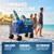 Beach Dudes Coastal Executive Beach Wagon – Heavy-Duty All-Terrain Foldable Cart, 350 lbs Capacity, Ultra-Resistant Double 600D Oxford, Ocean Blue