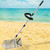 MENGBEI Sand Flea Rake, Beach Treasure Rake Stainless Steel – 16" Wide Stainless Steel Sand Sifter for Shark Teeth, Shells & Sand Crabs, Collapsible Design with Drain Screen