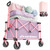 EchoSmile Light Collapsible Wagon Cart, Folding for Grocery & Camping, Pink