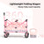 EchoSmile Light Collapsible Wagon Cart, Folding for Grocery & Camping, Pink