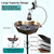 Goodeco Bird Bath with Solar Lantern - 3.2" Deep, 13.8" Removable Bowl