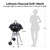 Charcoal Grill 18 inch Barbecue Grill with Waterproof Grill Cover for Outdoor Courtyard Picnic Camping Tailgating BBQ Kettle