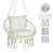 JoyView Macrame Hammock Chair, Hanging Chair with 2 Cushions, Hardware Kit