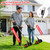 Cordless Weed Wacker 24V, 2 x 4.0Ah Battery Powered Weed Eater with Wheel