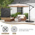 Tangkula 4-Piece Patio Umbrella Base, 208 lbs Heavy Duty Offset Cantilever Umbrella Stand, Water & Sand Fillable Hexagonal Base Plate Set for Garden Yard Poolside (Cross Base Not Included)