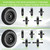 RRQ 4.80/4.00-8 Tire and Wheel, 16" Pneumatic Wheelbarrow Tires, 2 Pack