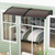 Toolsempire Window Awning Door Canopy, 46" x 38" Door Awnings Exterior with UPF50+ Sun Rain Snow Protection & Hallow Polycarbonate Sheet, Outdoor Front Door Entrance Canopy (Coffee)