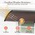 Toolsempire Window Awning Door Canopy, 46" x 38" Door Awnings Exterior with UPF50+ Sun Rain Snow Protection & Hallow Polycarbonate Sheet, Outdoor Front Door Entrance Canopy (Coffee)