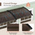 Toolsempire Window Awning Door Canopy, 46" x 38" Door Awnings Exterior with UPF50+ Sun Rain Snow Protection & Hallow Polycarbonate Sheet, Outdoor Front Door Entrance Canopy (Coffee)