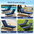 TheKorva Chaise Lounge Cushions Outdoor, 72"x21"x3", Navy Blue