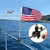 FLAGMESAGE Boat Flag Pole Kit, 12 x 18 American Flag with Holder