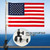 FLAGMESAGE Boat Flag Pole Kit, 12 x 18 American Flag with Holder