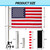 FLAGMESAGE Boat Flag Pole Kit, 12 x 18 American Flag with Holder