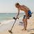 WodGod Sand Scoop for Metal Detecting, Heavy Duty Stainless Steel Sand Scoop with Long Handle,Includes 1 Metal Detector Pinpointer,1 Shovel,1 Carry Bag,One Pair of Gloves