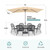 Rectangular Patio Umbrella, 6.5 x 10 ft Rectangle Table Umbrellas w/Heavy Duty Ribs, Effortless Crank and Push Button Tilt, Wind Resistant Sun Umbrella for Outdoor Patio, Beige