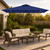 Patio Kingdom 6.5 x 10ft Rectangular Patio Umbrella with Solar Lights, 16 LED Lighted Market Umbrella with Push-Button Tilt and Crank, 6 Sturdy Iron Ribs for Garden, Deck, Pool, Navy Blue