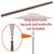 Strong Camel 1.37" (1 3/8 inch) Dia Umbrella Replacement Lower Pole, Heavy Steel Patio Umbrella Bottom Pole Replacement, Lower pole with bullet buckle (33.5")